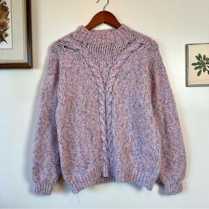 Vintage HandKnit WoolBlend Pastel Sweater